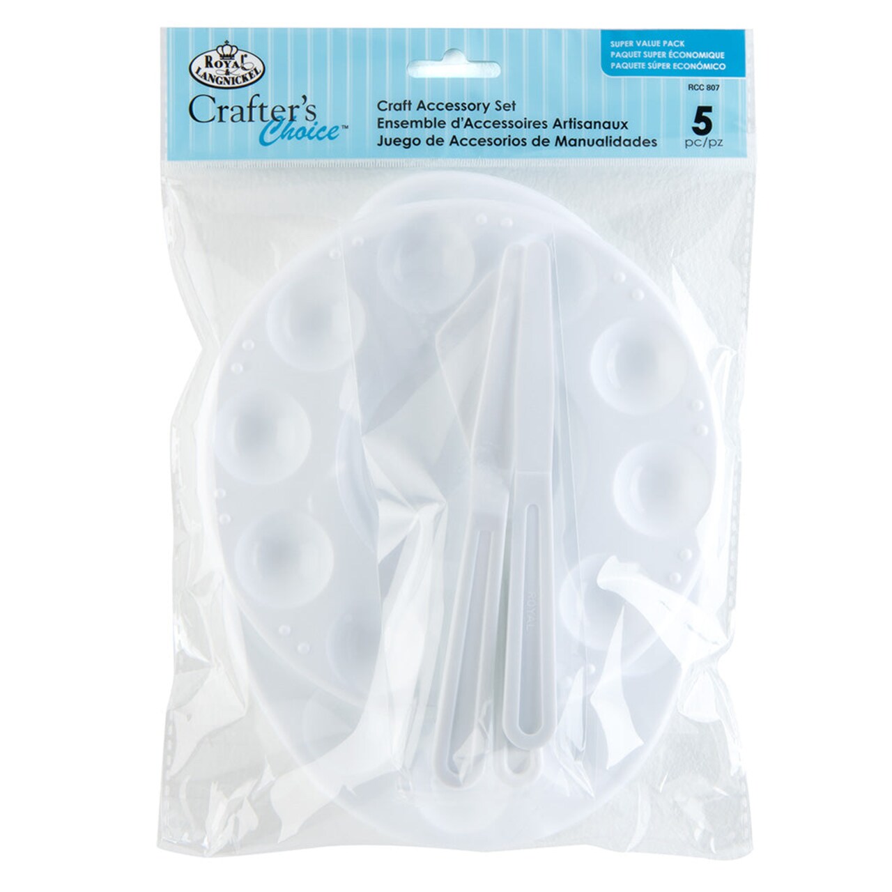 RCC 807 | Crafter's Choice™ 5pc Oval/Round Palettes Craft Accessory Set